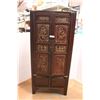 Image 1 : *Wooden Asian-Themed Armoire - 16" x 29" x 63" High, Doors Don't Stay Closed