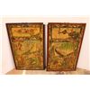 Image 1 : *(2x Bid Price) Antique Chinese Wooden Wall Plaques - 24" x 38"