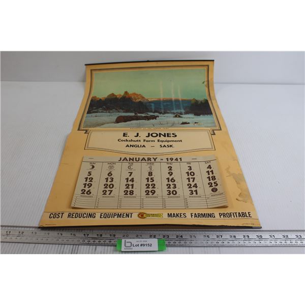 1941 Cockshutt Paper Calendar