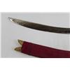 Image 2 : Curved Decorative Sword with Sheath - Sheath Damage, ~34" Long