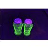 Image 1 : (2) Uranium Glass Salt and Pepper Shakers