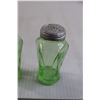 Image 4 : (2) Uranium Glass Salt and Pepper Shakers