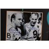 Image 2 : Hockey Legends Framed Picture Autographed by Bobby Hull and Gordie Howe - 18" x 22 1/4"