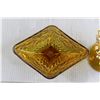 Image 2 : (2) Carnival Glass Candy Dishes - Harvest Grapes Marigold Carnival Glass Dish w/ Lid and Carnival Gl