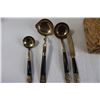 Image 2 : 1950s Siam Buddha Bronze Brass Serving Utensils with Basket