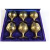 Image 3 : (6) Brass Goblets in Case