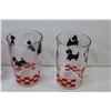 Image 2 : Set of 4 Vintage Scottie Dog Glasses