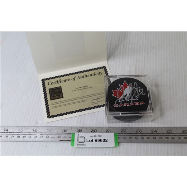 Jarome Iginla - Canada - Signed Puck in Case w/Certificate of Authenticity