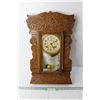 Image 1 : Early 1900s New Haven Gingerbread Triple Pressed Mantle Clock
