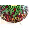 Image 2 : Tiffany Style Stained Glass Dragonfly Lamp - Works, 14" Tall, ~11" Diameter