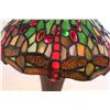 Image 3 : Tiffany Style Stained Glass Dragonfly Lamp - Works, 14" Tall, ~11" Diameter