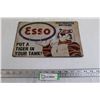 Image 1 : Esso Tiger Sign - 11 3/4" x 8"