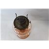 Image 3 : Pink Depression Glass Coal Oil Lamp With Chimney