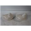 Image 3 : Pair of Antique Milk Glass Hens On A Nest