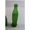 Image 4 : (2) Green Glass Pop Bottles