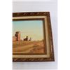 Image 3 : Framed Prairie Elevators Painting by F. Whitlock Painting - 13" x 11"