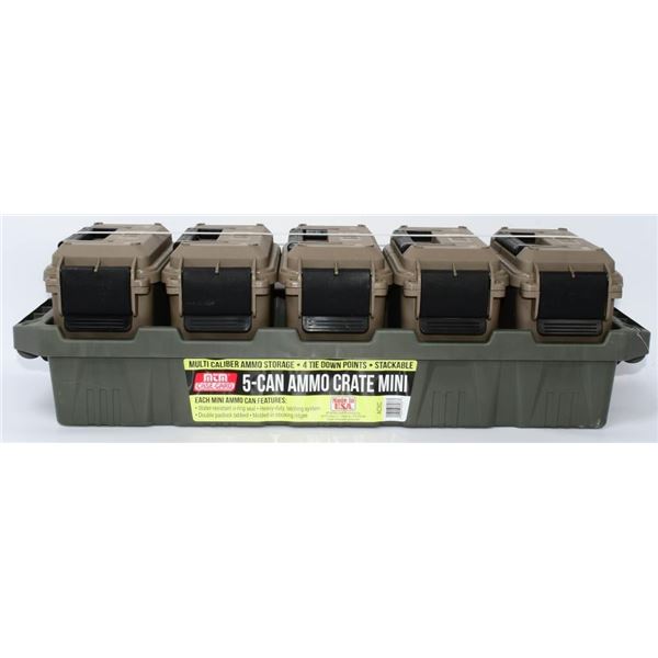 Set of 5 MTM Ammo Cans W/ Mini Crate
