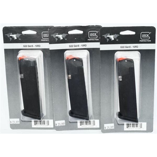 3 NIP Glock G22 Gen5 10 Round Magazine