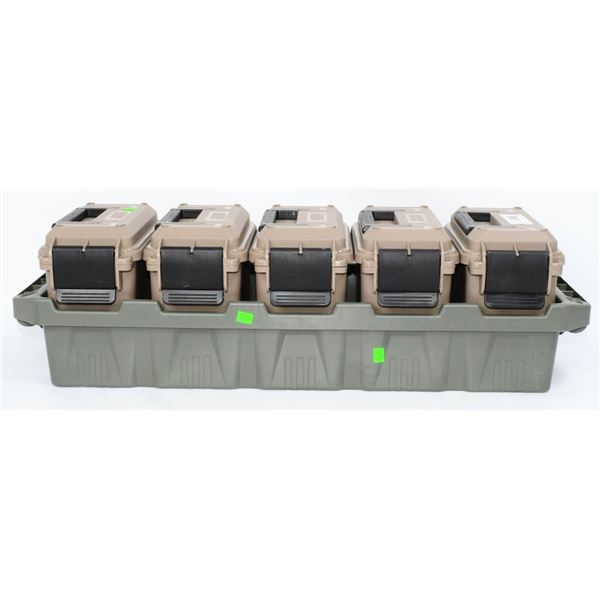 Set of 5 MTM Ammo Cans W/ Mini Crate