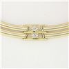 Image 2 : Vintage Chimento 18K Tri Color Gold 1.05 ctw Diamond 15" Collar Choker Necklace