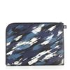 Image 2 : Louis Vuitton Blue Multicolor Camo Printed Canvas Leather Pochette Jour Limited