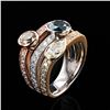 Image 2 : 2.81 ctw Fancy Light Yellow, Blue and Brown CENTER Diamond 14K Yellow, White and