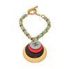 Image 1 : Chanel Green Braided Round Charm