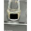 Image 1 : WIDE 925 SILVER & ONYX RING