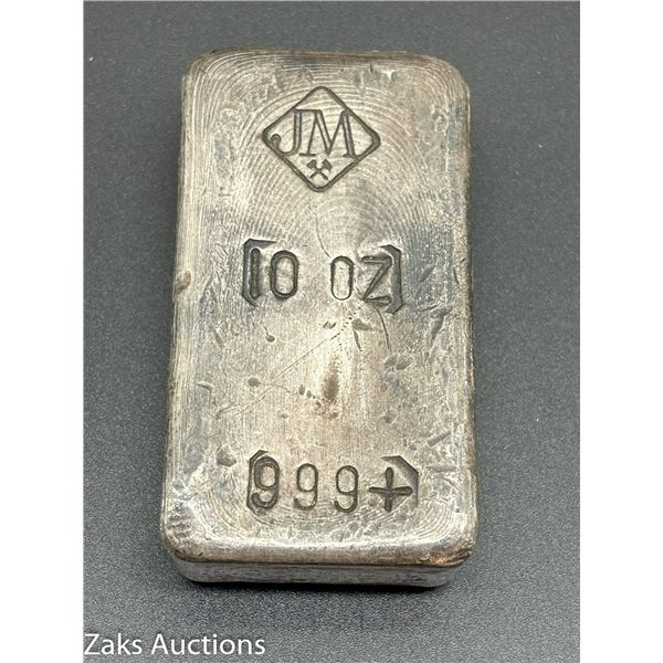 ANTIQUE 10 OZ JOHNSON MATTHEY BAR