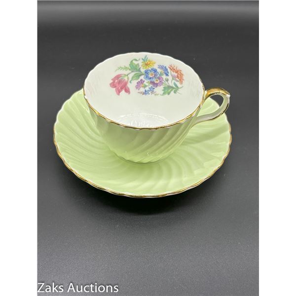 AYNSLEY GREEN TEA CUP