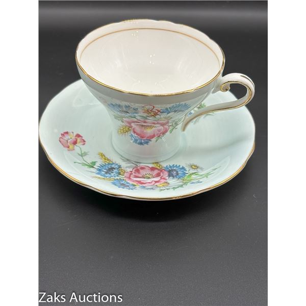 AYNSLEY BLUE TEA CUP