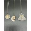 Image 2 : 3 STERLING SILVER NECKLACES