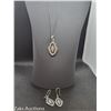 PANDORA NECKLACE WITH MATCHING EARRINGS