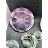 Image 2 : LOT OF 10 DIAMOND AND HEART SHAPED PAPERWEIGHTS (ROSENTHAL)
