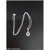 Image 2 : STERLING SILVER NECKLACE WITH TOURMALINE PENDANT