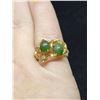 Image 8 : WOMENS 18K? RING SIZE 7.5 THE STAMP IS DIFFICULT TO READ.