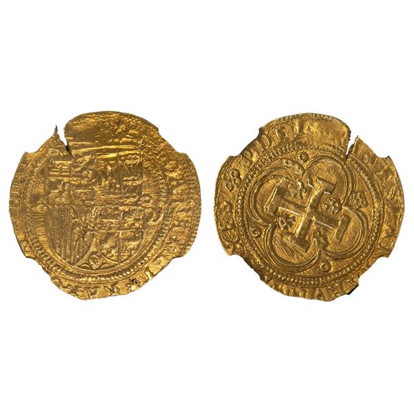 Circa 1535 Segovia 1 Escudo Gold Cob Finest Known NGC MS63