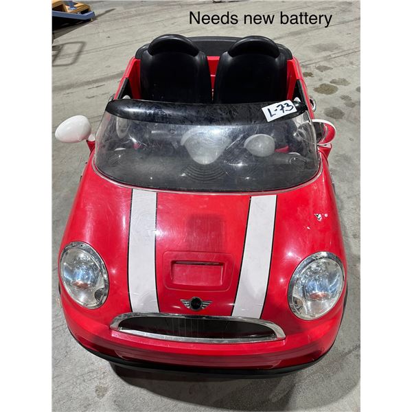 Mini Cooper Battery Kids car needs new battery, doesn't hold charge