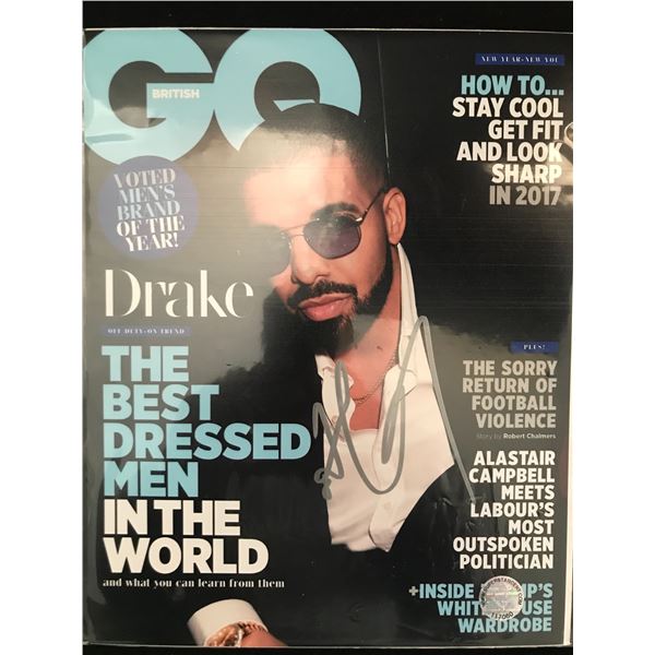 SIGNED DRAKE GQ MAGAZINE SUPERSTAR COA