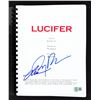 Image 1 : LEN WISEMAN AND JERRY BRUCKHEIMER SIGNED LUCIFER SCRIPT COVER (BECKETT COA)