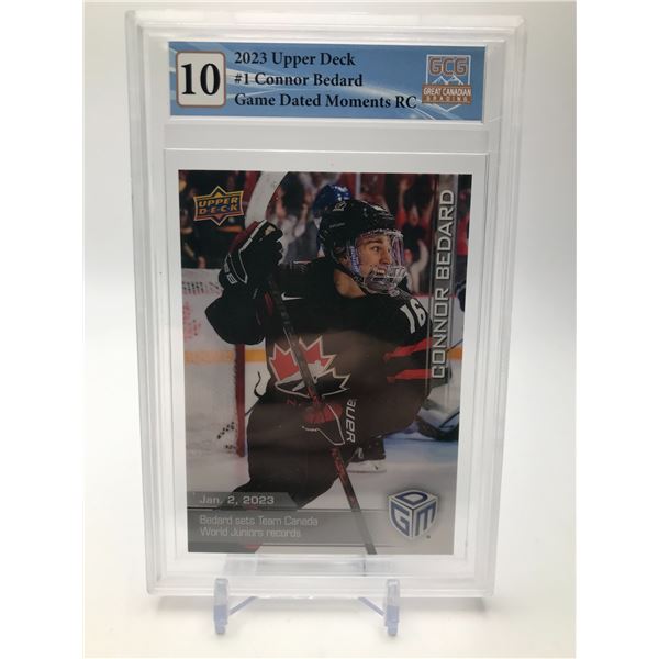 GCG 10 2023 UPPER DECK CONNOR BEDARD GAME DATED MOMENTS