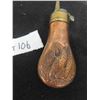 Image 2 : Black Powder Flask - Copper, Ornate with Eagle 