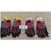 Image 1 : 4 New Pairs of Gloves Size Large