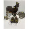 Image 1 : Cast Iron Collectibles includes Antique Irons and Meat Grinder, Ooga Horn and more