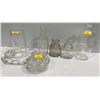Image 2 : Collection of Decorative Glass Pieces includes Candy Dish, Mini Glass Bottles, and more