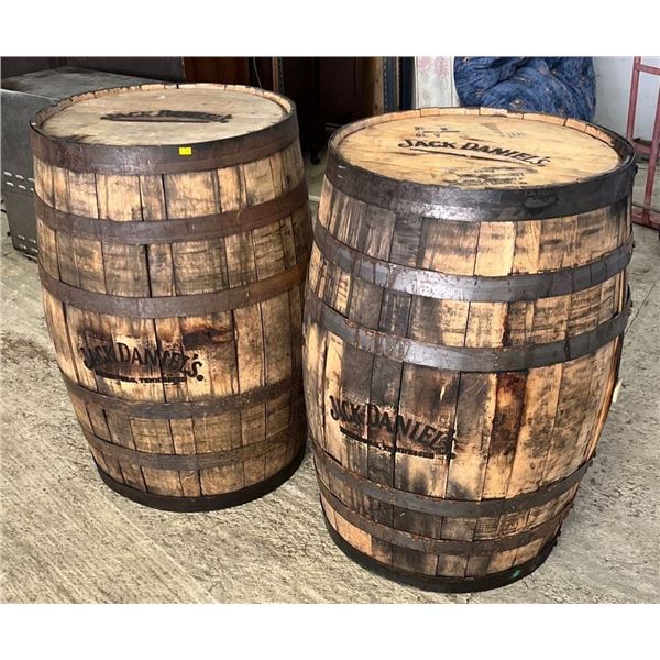 Two Jack Daniels Barrels 21Dx35H