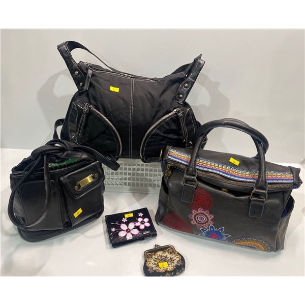 Collection of Purses, Handbags and Wallets brands include Desigual and more