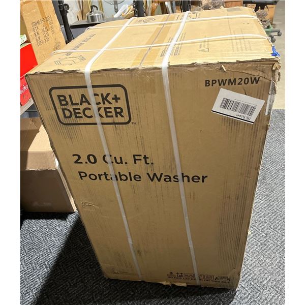 New In Box Black + Decker 2.0 Cu. Ft Portable Washer Model BPWM20W