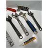 Image 3 : Collection of Adjustable Wrenches, Telescopic Inspection Mirrors, Utility Knives and more