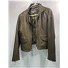 Image 1 : Kenneth Cole Olive Green Leather Jacket Youth Large